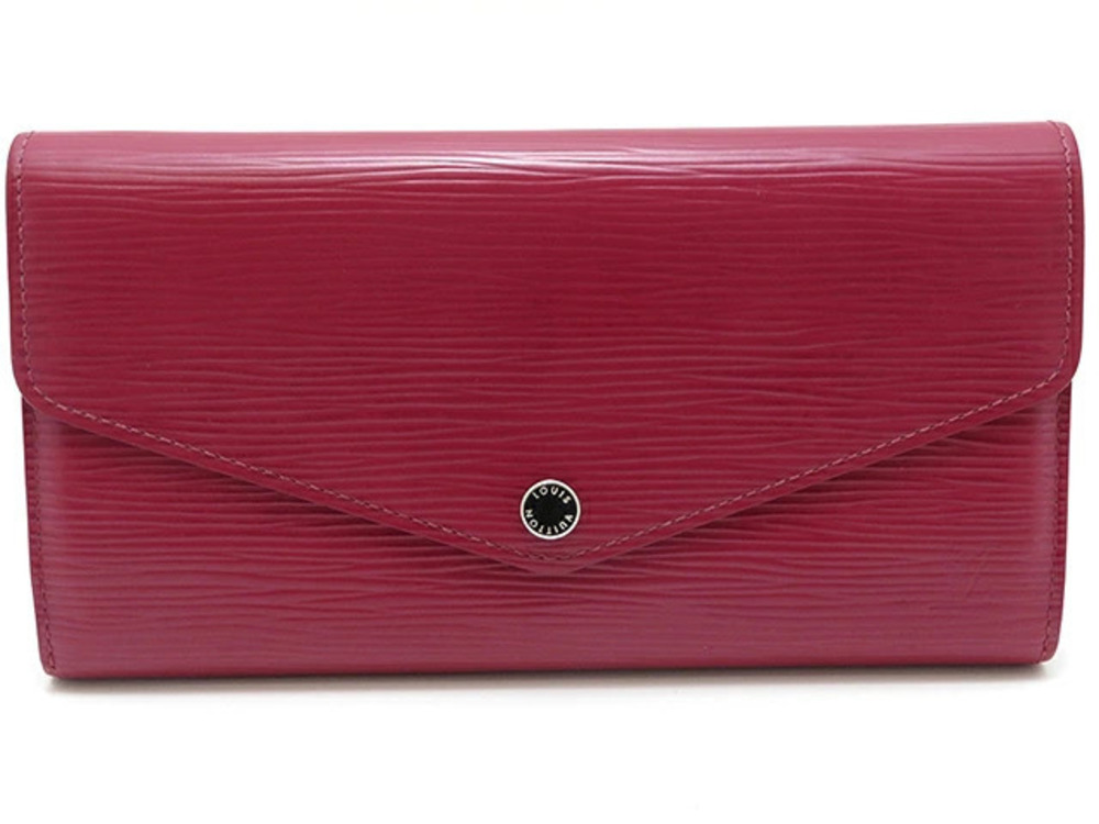 LOUIS VUITTON Long Wallet Portefeuille Sarah Epi Fuschia Pink